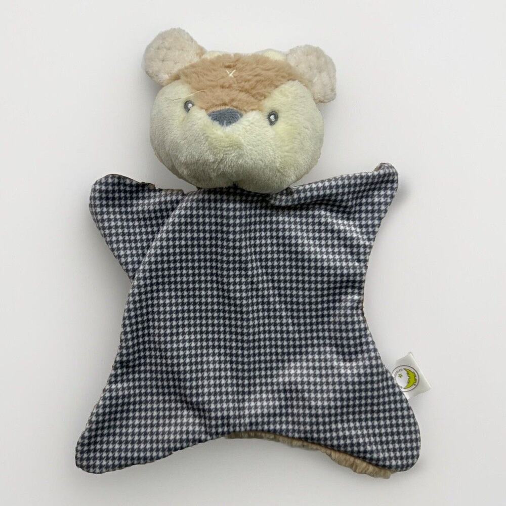Animal Adventure Baby Lovey Brown Gray Sleepy Baby Deer Flat Security Blanket